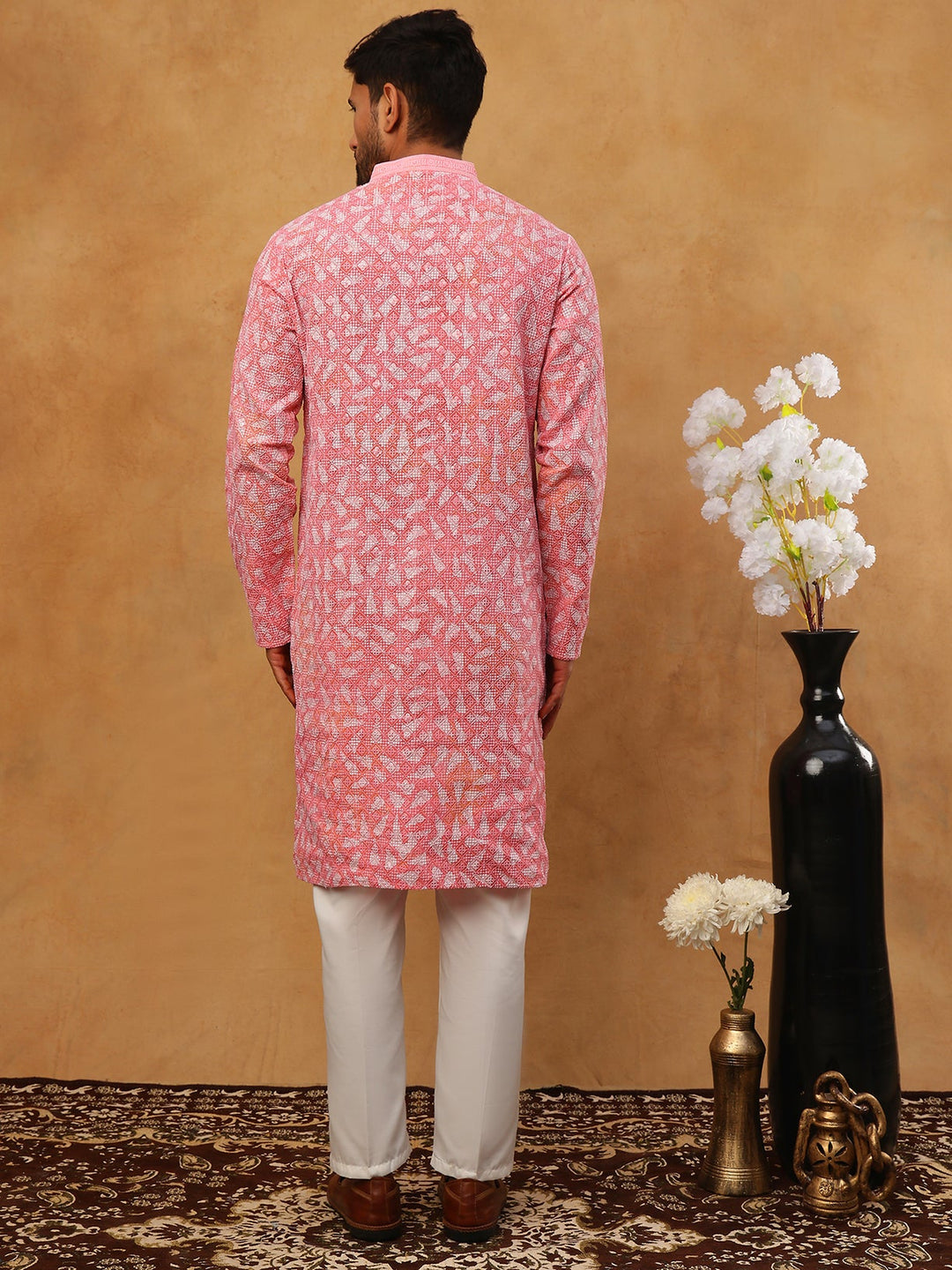 Printed &amp; Embroidered Kurta Pyjama Set