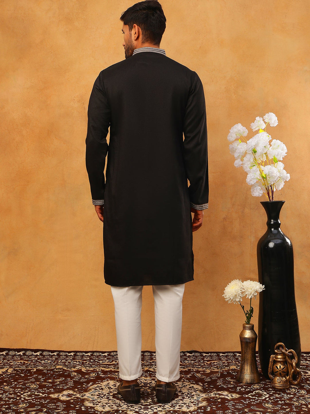 Premium Silk Blend Embroidered Kurta Pyjama