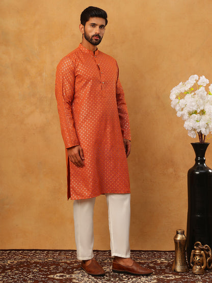 Festive Cotton Blend Printed Kurta Pyjama Set