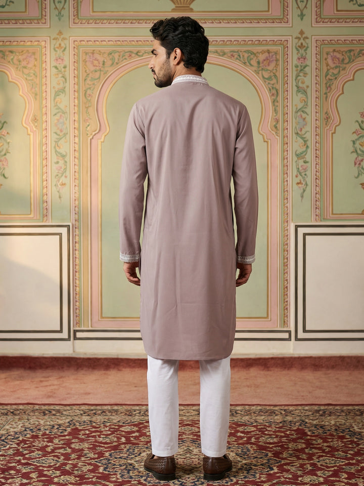 Men Japanese Fabric Embroidered Kurta Set