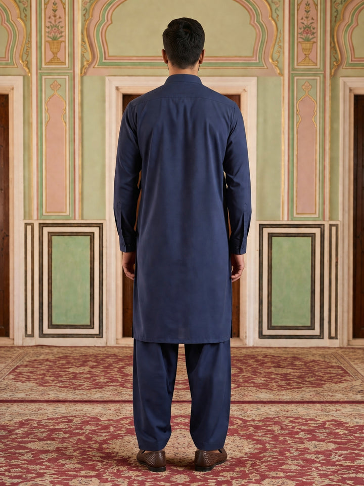 Premium Japanese Embroidery Pathani Kurta Set