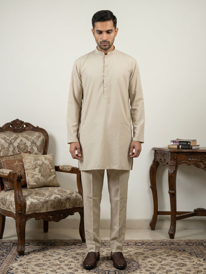 Classic Silk Blend Kurta Pyjama Set For Men