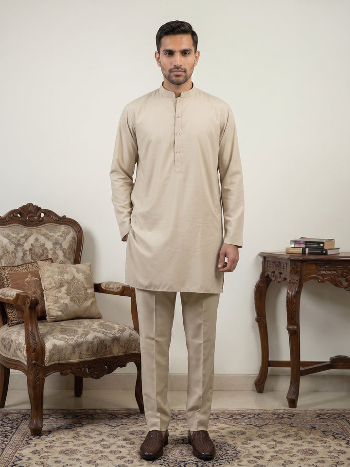 Classic Silk Blend Kurta Pyjama Set For Men
