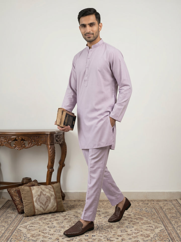 Classic Silk Blend Kurta Pyjama Set For Men