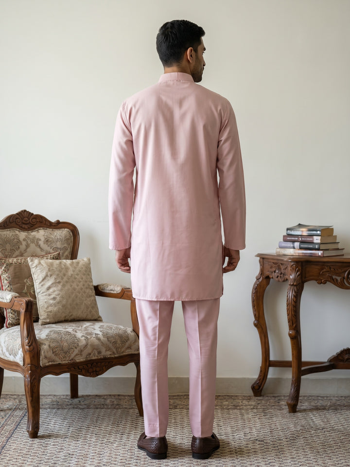 Classic Silk Blend Kurta Pyjama Set For Men