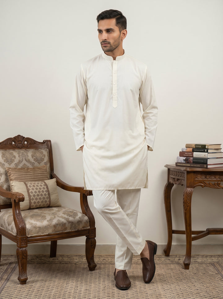 Classic Silk Blend Kurta Pyjama Set For Men
