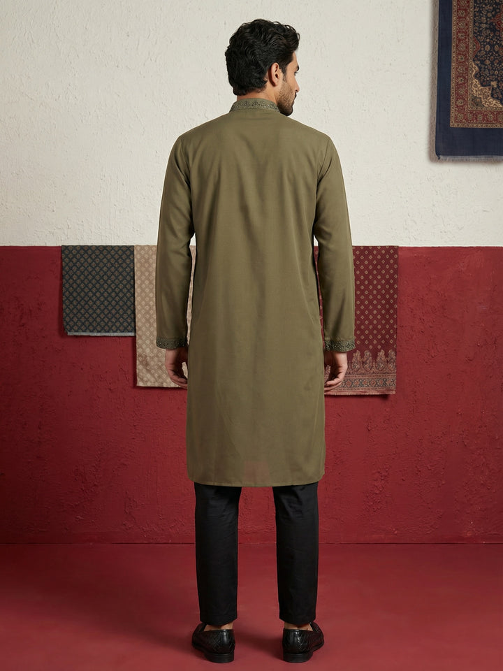 Japanese Fabric &amp; Mirror Work Kurta Set