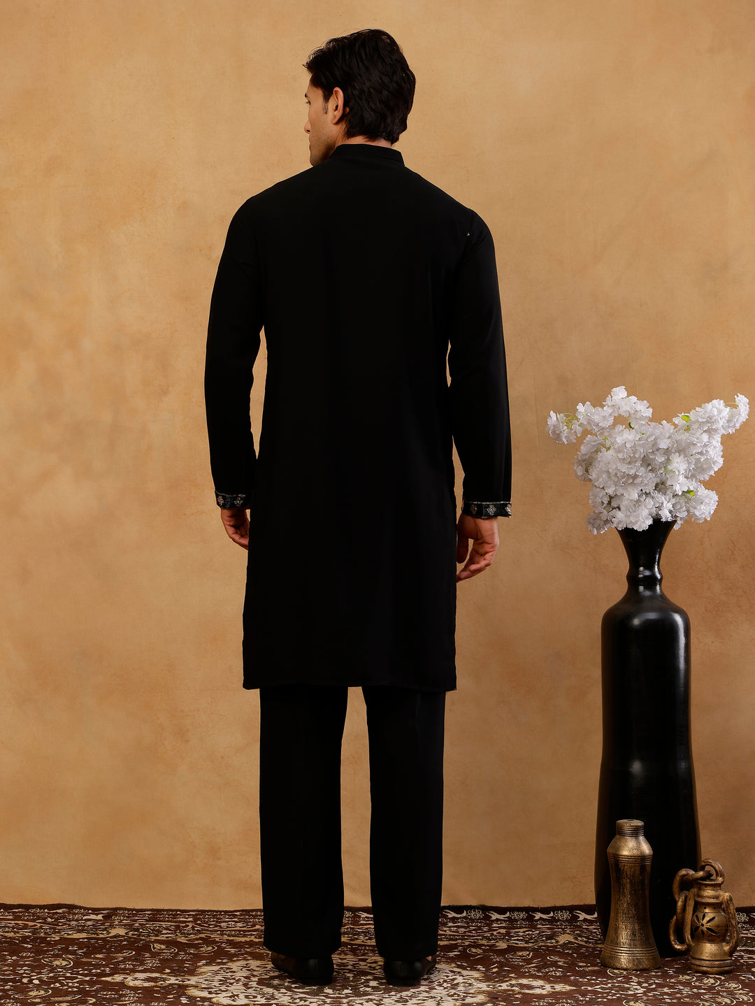 Japanese Fabric Embroidered Kurta With Korean Pants