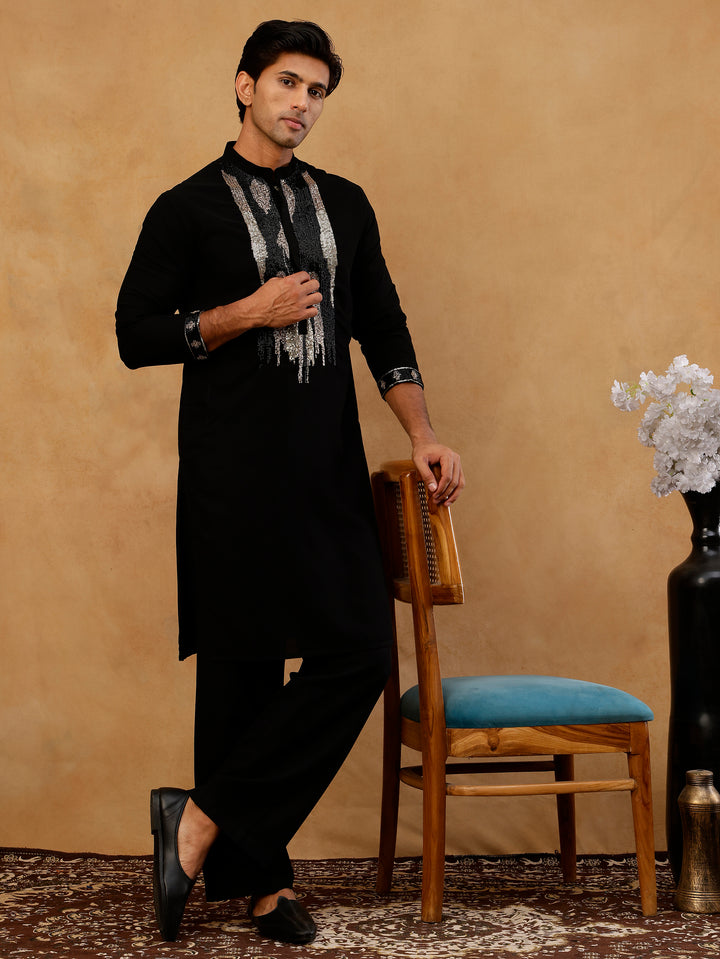 Japanese Fabric Embroidered Kurta With Korean Pants