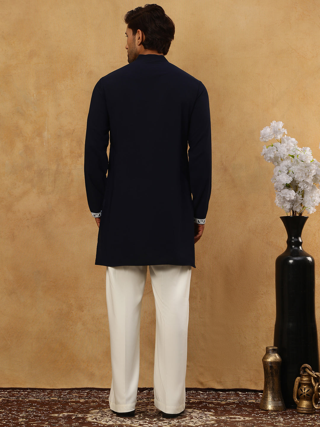 Men Japanese Fabric Embroidered Kurta Set