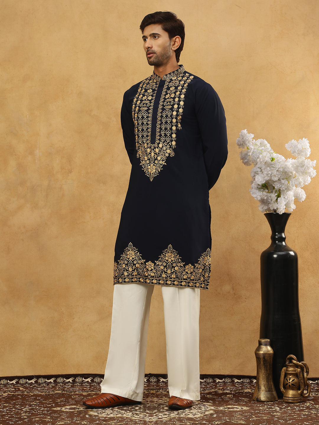 Men’S Japanese Embroidered Kurta Set