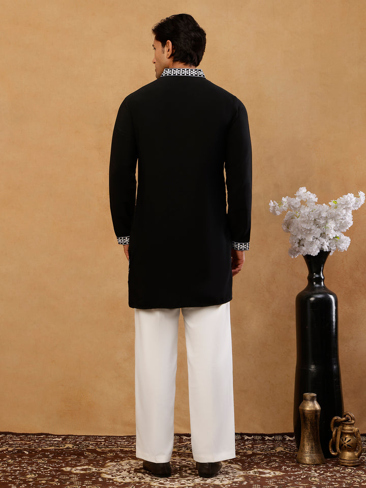 Premium Japanese Fabric Embroidered Kurta With Korean Pants