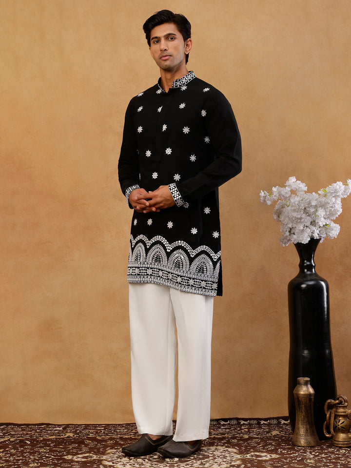 Premium Japanese Fabric Embroidered Kurta With Korean Pants