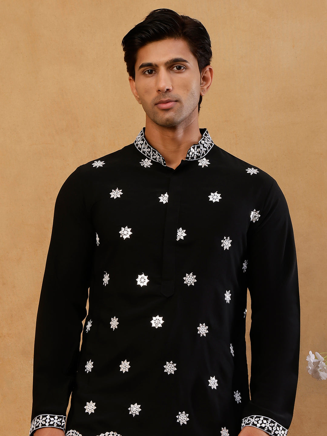Premium Japanese Fabric Embroidered Kurta With Korean Pants