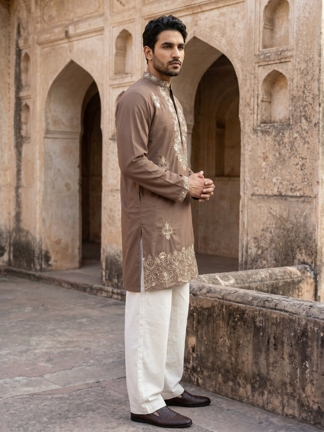 Japanese Fabric Embroidered Kurta Set