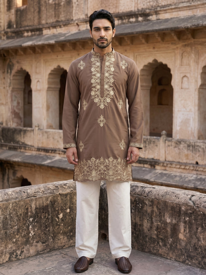 Japanese Fabric Embroidered Kurta Set