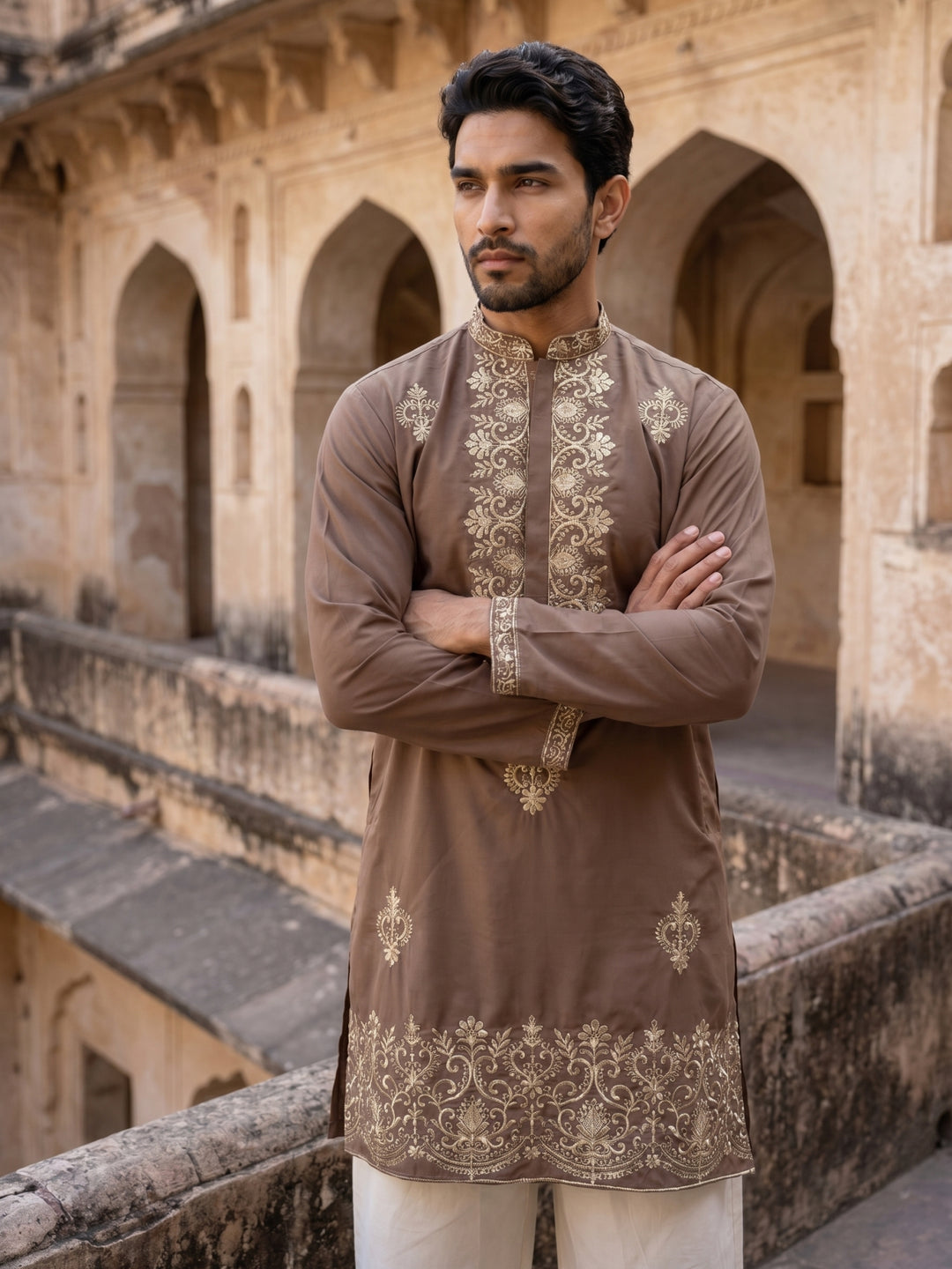 Japanese Fabric Embroidered Kurta Set