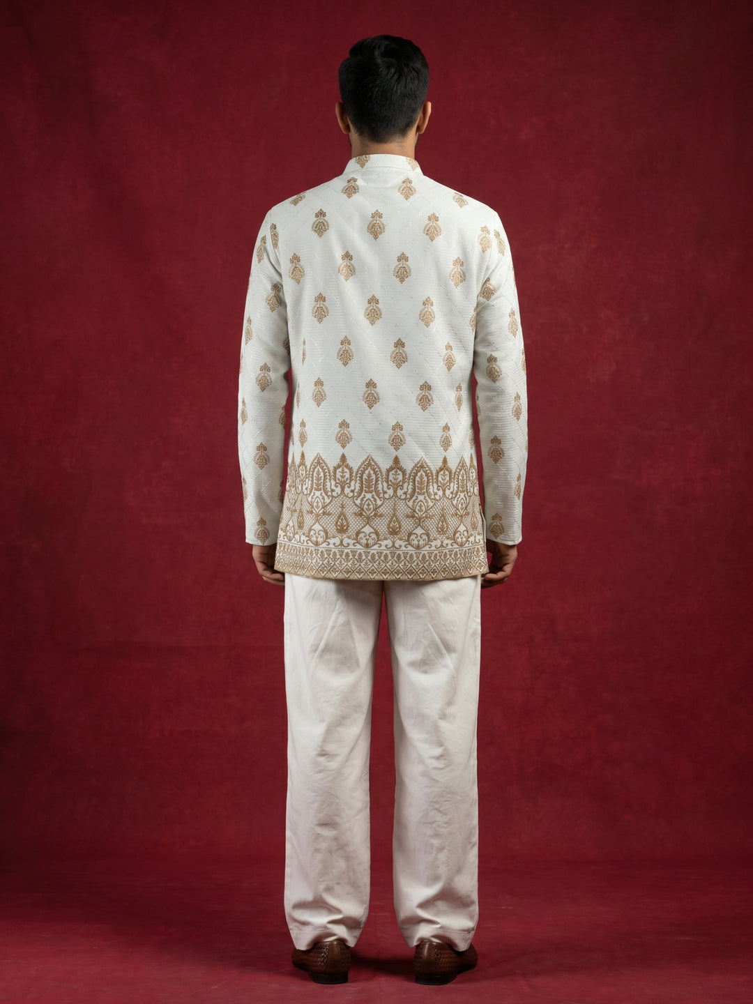 Premium Printed &amp; Thread Work Kurta With Korean Pants