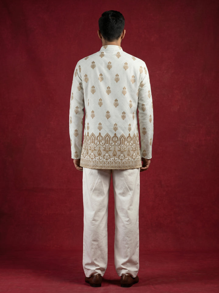 Premium Printed &amp; Thread Work Kurta With Korean Pants