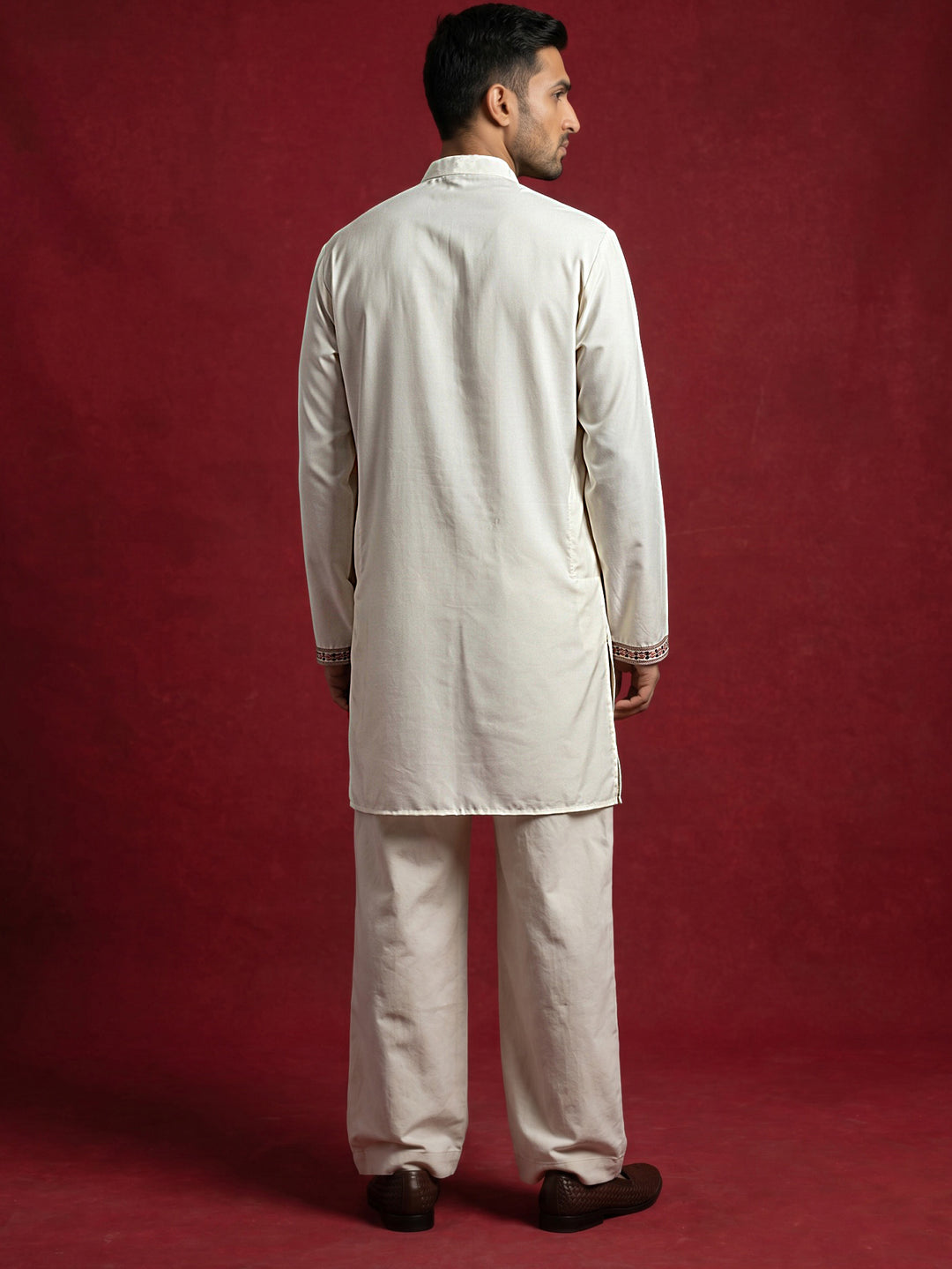Japanese Fabric Embroidered Kurta &amp; Korean Pants Set