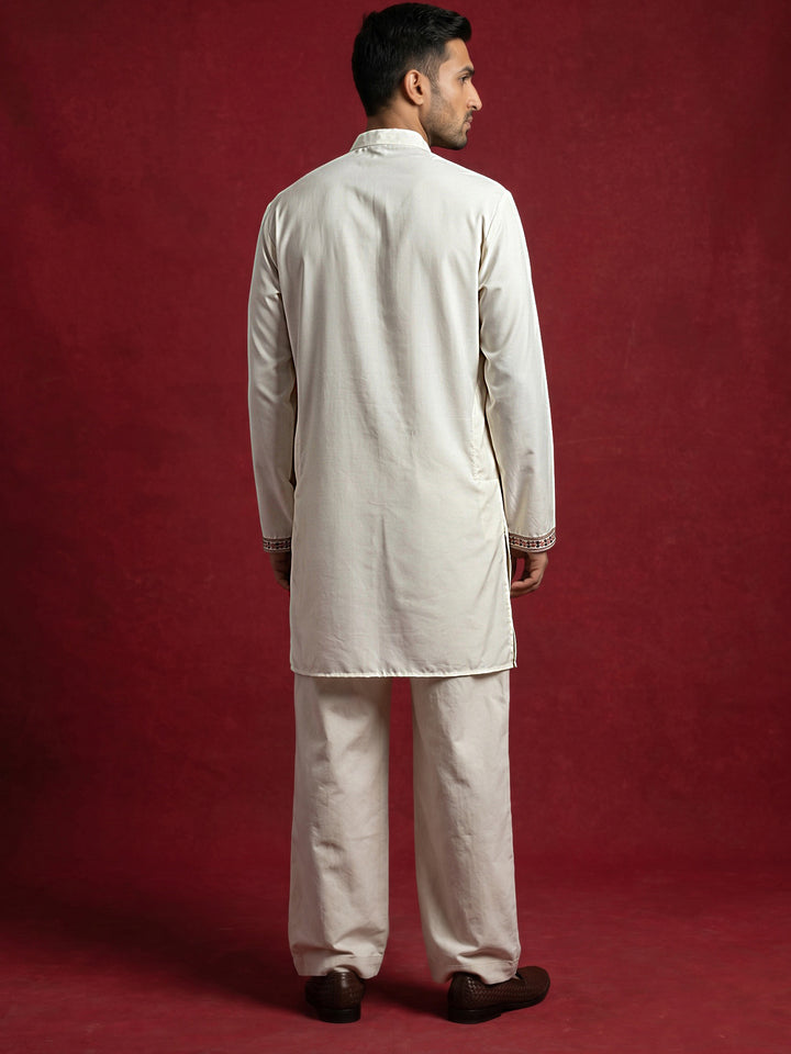 Japanese Fabric Embroidered Kurta &amp; Korean Pants Set