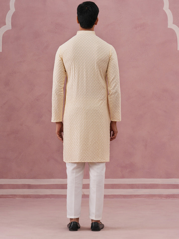 Viscose Rayon Traditional Embroidered Kurta Pyjama