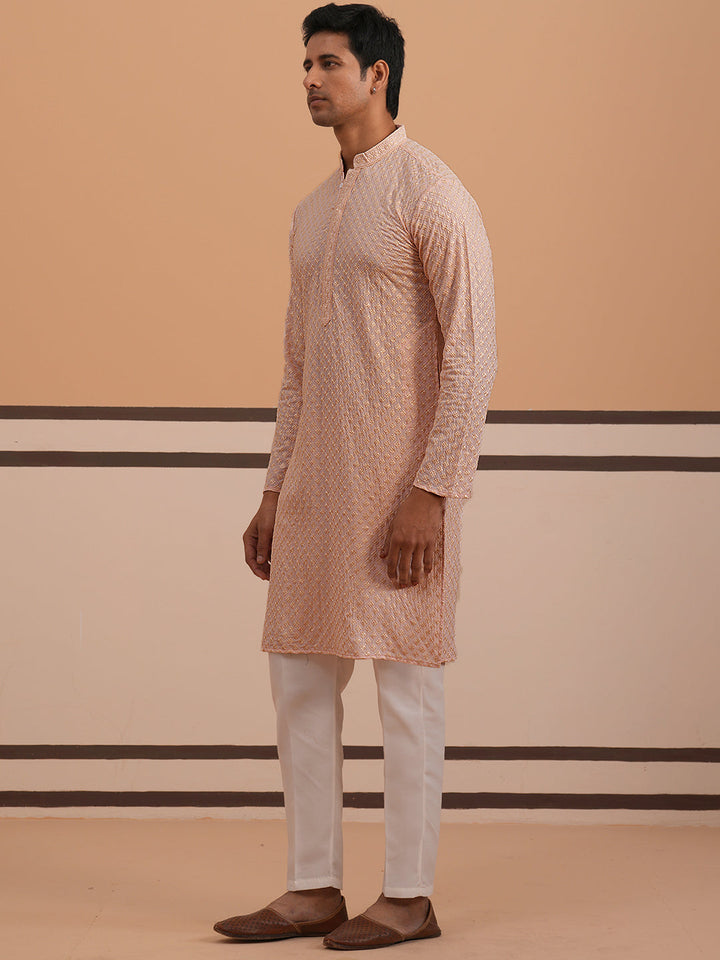 Viscose Rayon Traditional Embroidered Kurta Pyjama