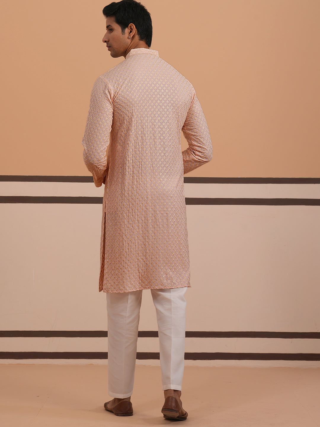 Viscose Rayon Traditional Embroidered Kurta Pyjama