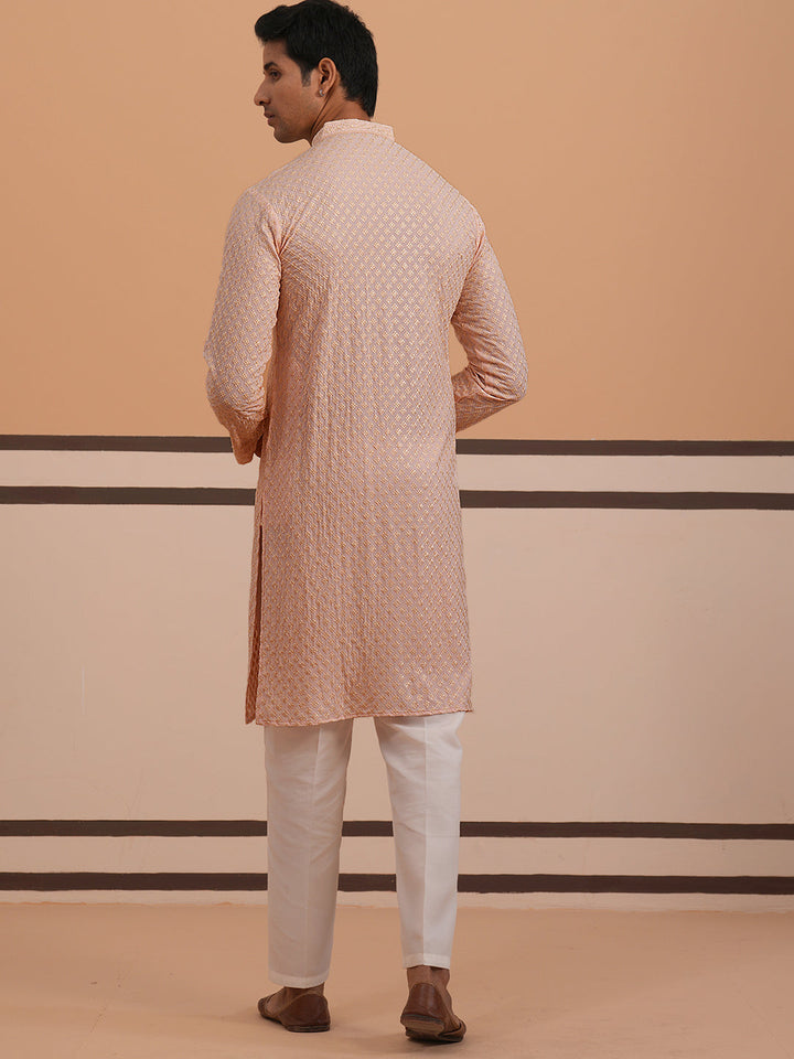 Viscose Rayon Traditional Embroidered Kurta Pyjama