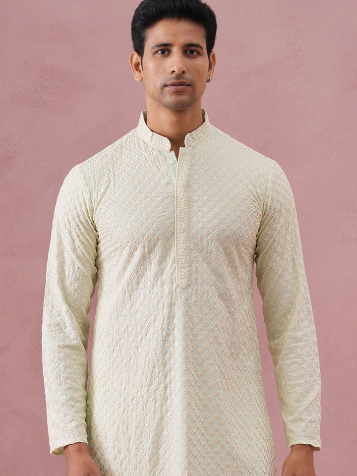 Viscose Rayon Traditional Embroidered Kurta Pyjama