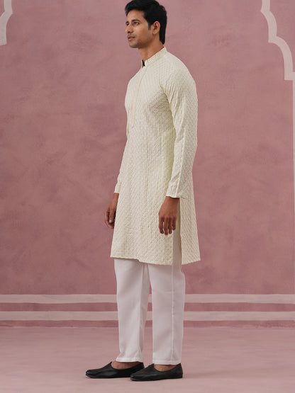 Viscose Rayon Traditional Embroidered Kurta Pyjama