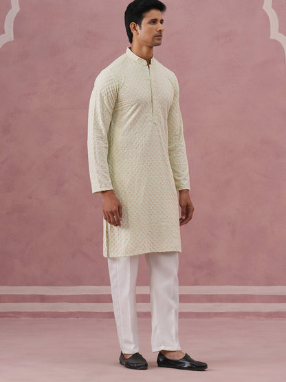 Viscose Rayon Traditional Embroidered Kurta Pyjama