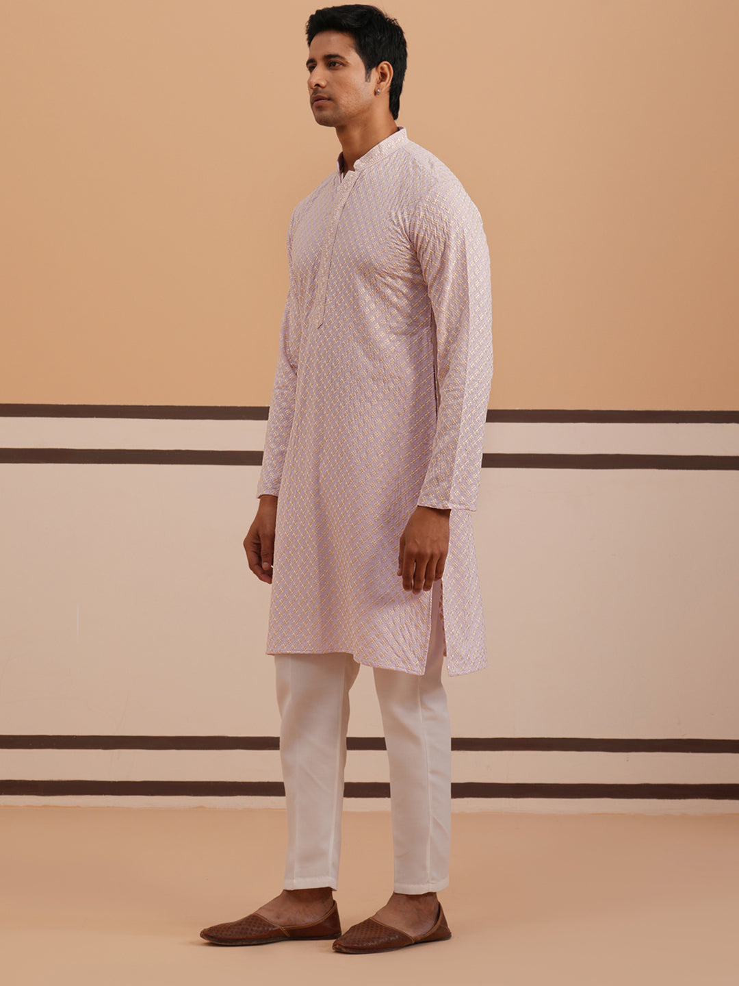 Viscose Rayon Traditional Embroidered Kurta Pyjama