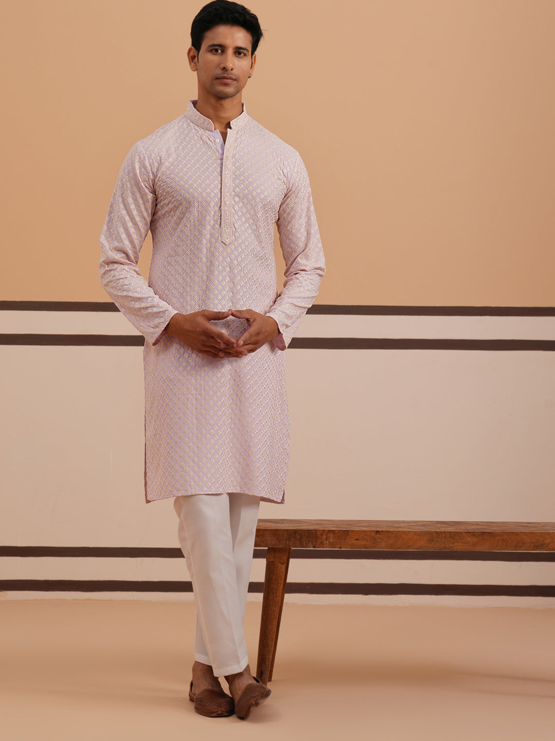 Viscose Rayon Traditional Embroidered Kurta Pyjama