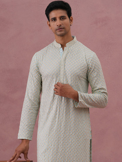 Viscose Rayon Traditional Embroidered Kurta Pyjama