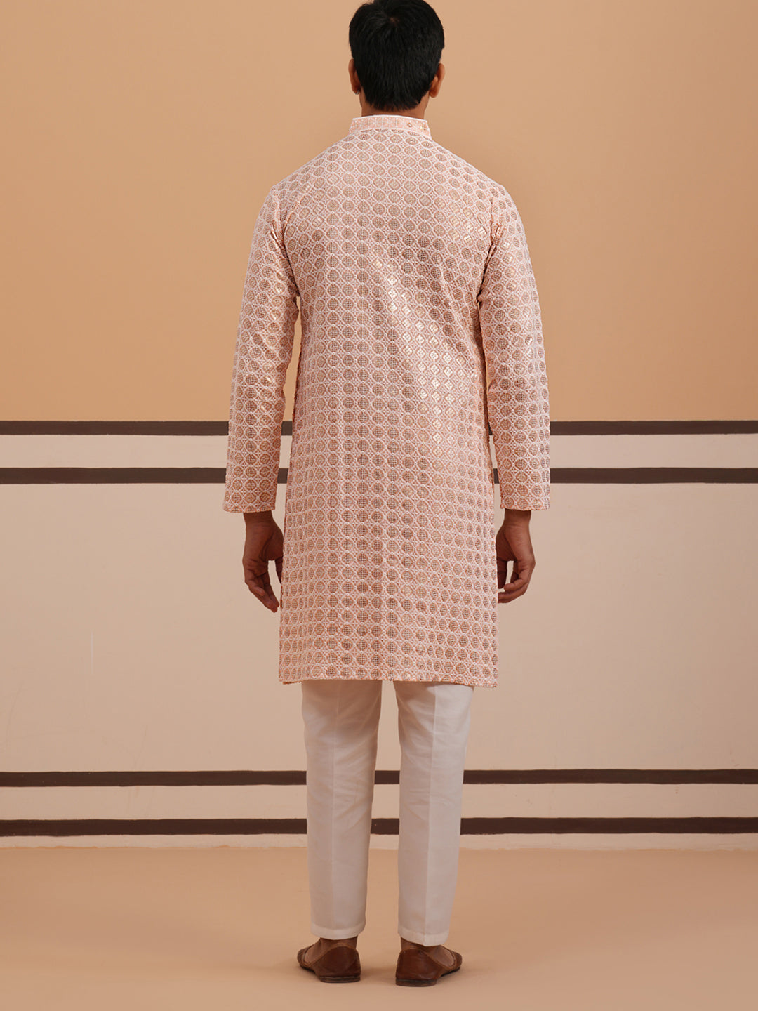 Men’S Rayon Sequin Embroidered Kurta Pyjama