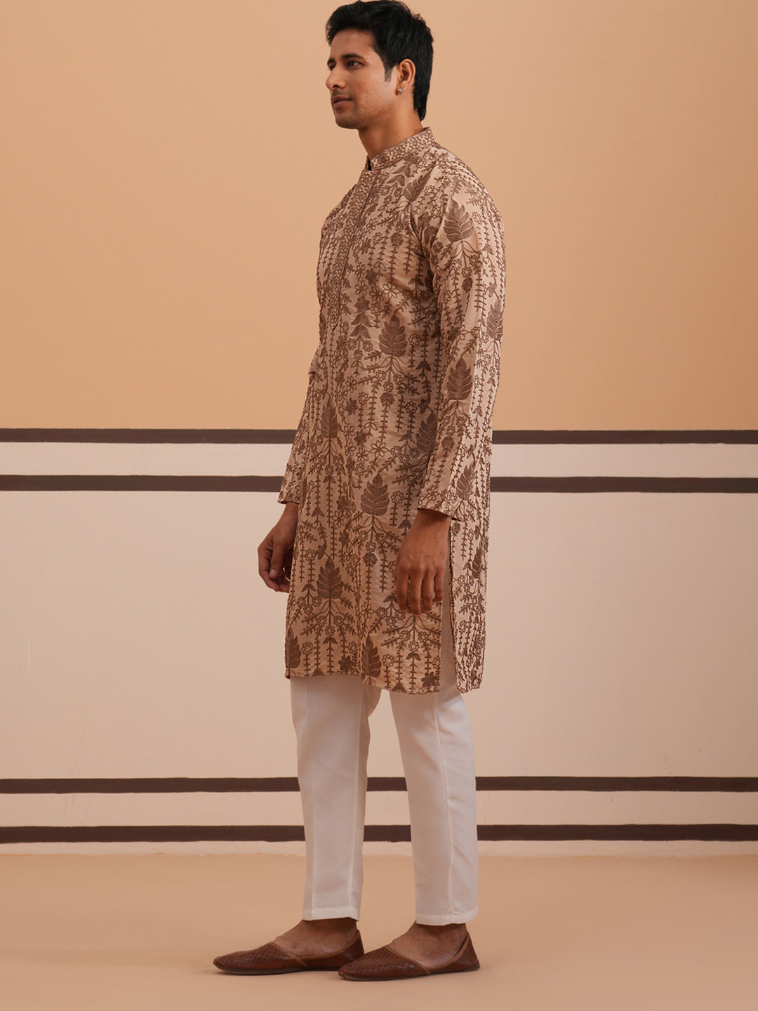 Men’S Ethnic Embroidered Kurta Pyjama
