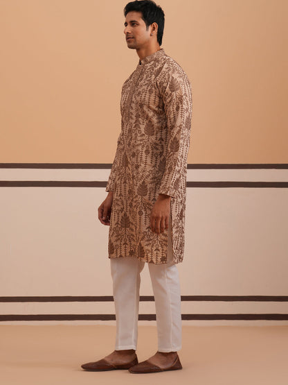 Men’S Ethnic Embroidered Kurta Pyjama
