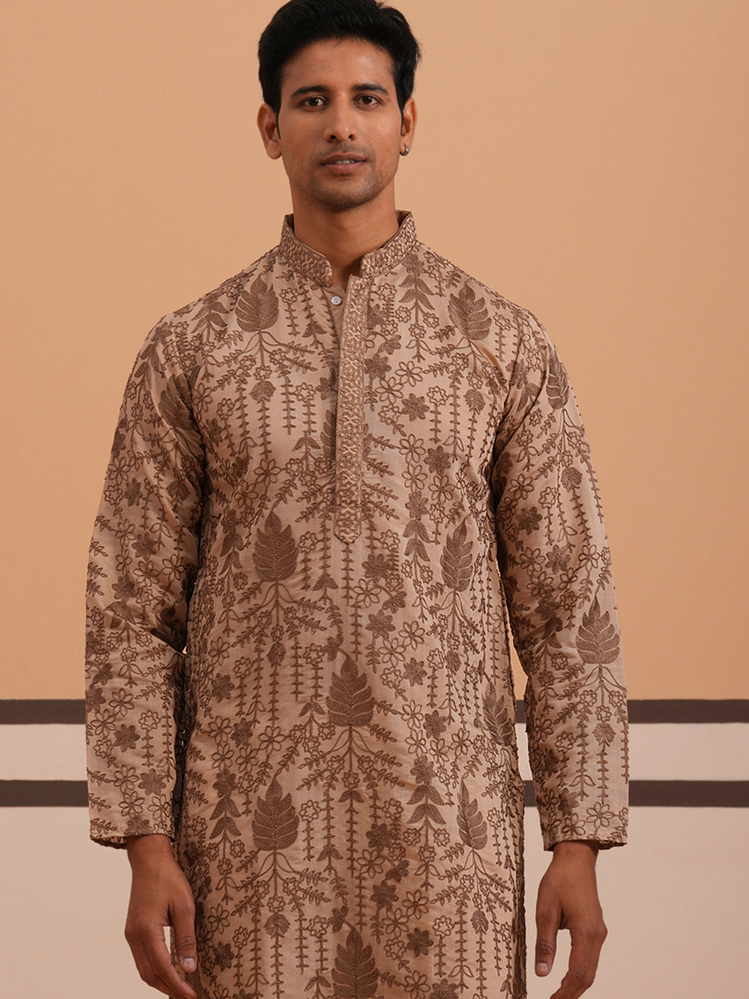 Men’S Ethnic Embroidered Kurta Pyjama