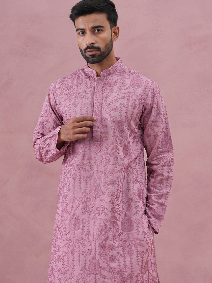 Men’S Ethnic Embroidered Kurta Pyjama