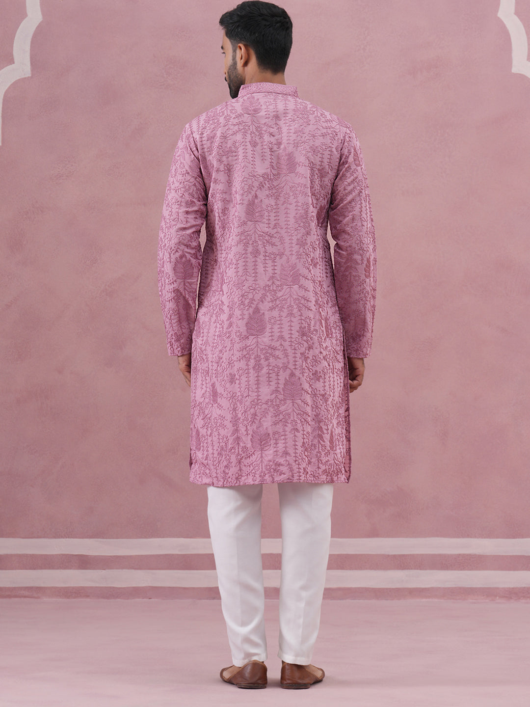 Men’S Ethnic Embroidered Kurta Pyjama