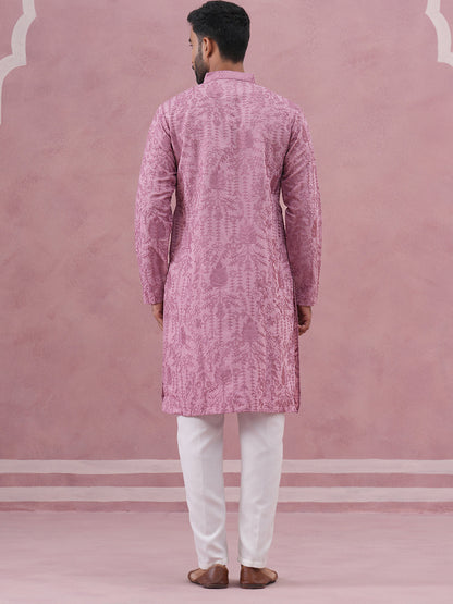 Men’S Ethnic Embroidered Kurta Pyjama