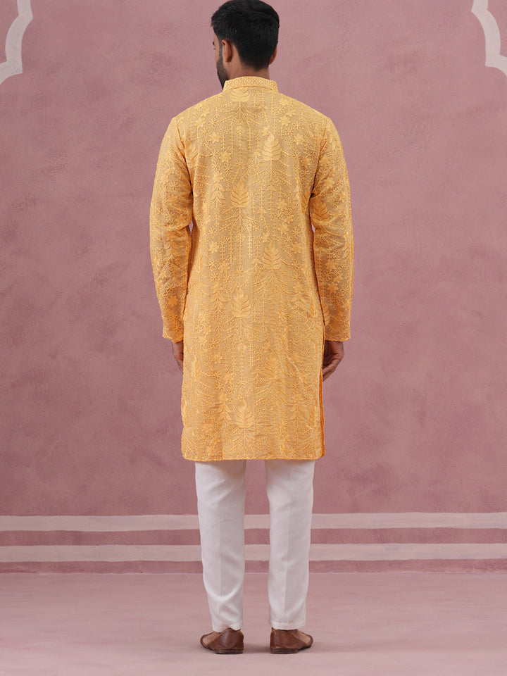 Men’S Ethnic Embroidered Kurta Pyjama