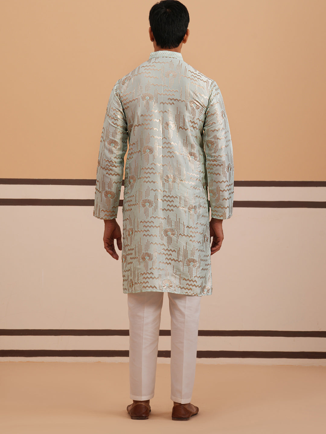 Premium Silk Blend Embroidered Kurta Pyjama