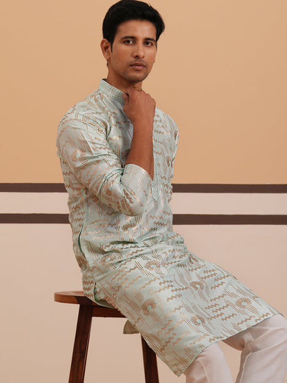 Premium Silk Blend Embroidered Kurta Pyjama