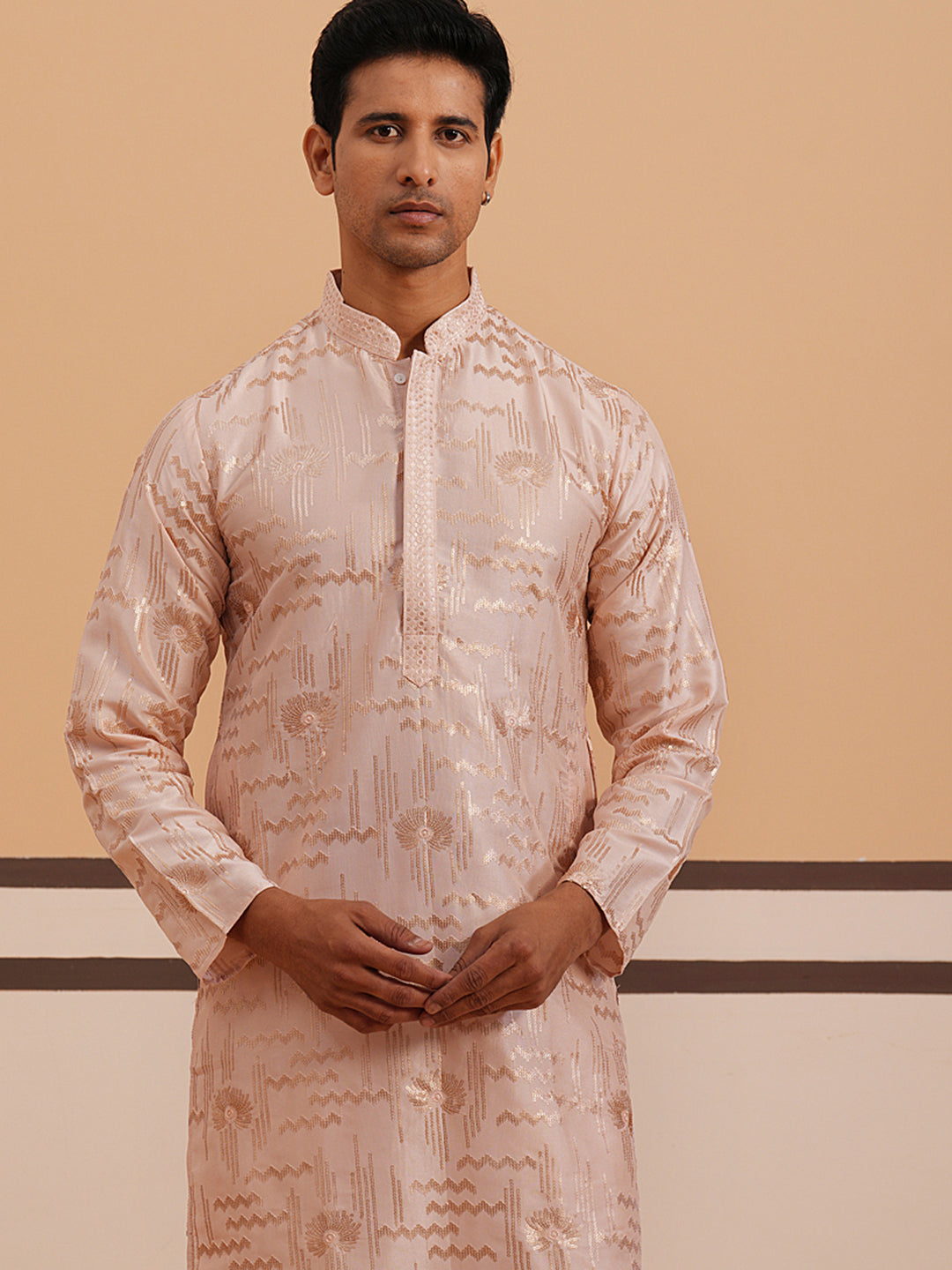 Premium Silk Blend Embroidered Kurta Pyjama