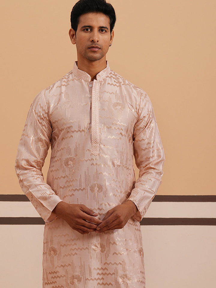 Premium Silk Blend Embroidered Kurta Pyjama