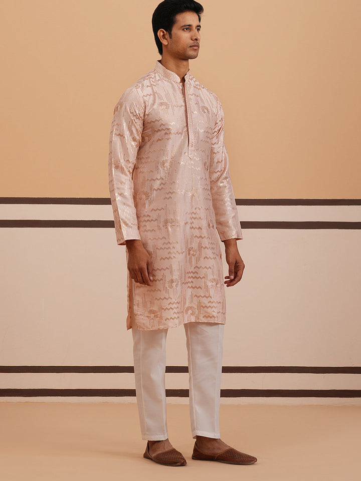 Premium Silk Blend Embroidered Kurta Pyjama