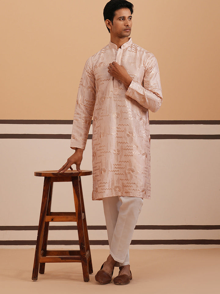 Premium Silk Blend Embroidered Kurta Pyjama