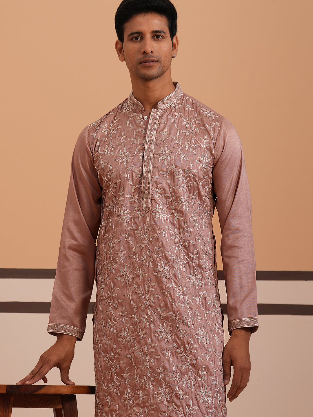 Heavy Floral Thread Work Kurta Set